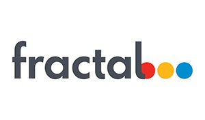 The logo of fractal in black with white background