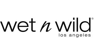 The logo of wet n wild in black with white background