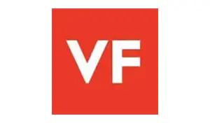 VF Logo in White on a Red Color Background