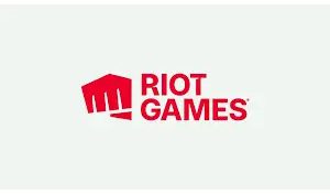 Riot Games Logo on a Red Color Background